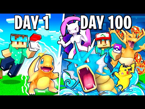 I Spent 100 DAYS In Minecraft Pixelmon: Catch 'Em All!