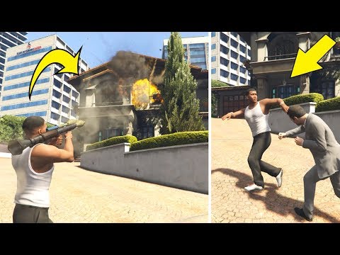 ماذا سيحدث اذا دمرنا منزل مايكل أمام مايكل في قراند 5؟ GTA V