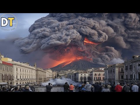 Massive Volcanic Eruption in Italy Today! Etna Volcano Erupted in an Epic Way!