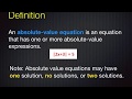 Exploring Absolute Value Equations