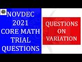 Variation and Mathematical Relationships