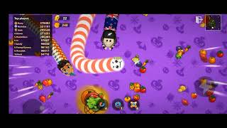 Worms Zone.io In The biggest Snake ll Big Food, Worms zone Hack No Death #viral #trending
