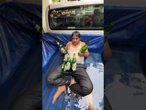 BEER KA SWIMMING POOL in CAR - Happy Birthday Uncle !!🍺🎁🚗 #shorts