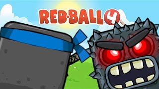 Red Ball 4 - Ninja Boss - No Face - All Levels - Into the Caves - Forward to Backwards Gameplay