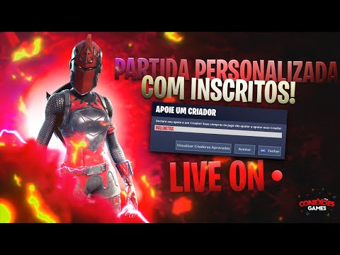 RERUM - AO VIVO FORTNITE - JOGANDO COM INSCRITOS - PERSONALIZADA - OUTFIT