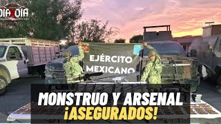 ¡Aseguran vehículos “monstruo”, explosivos y arsenal ENORME en #Tamaulipas!