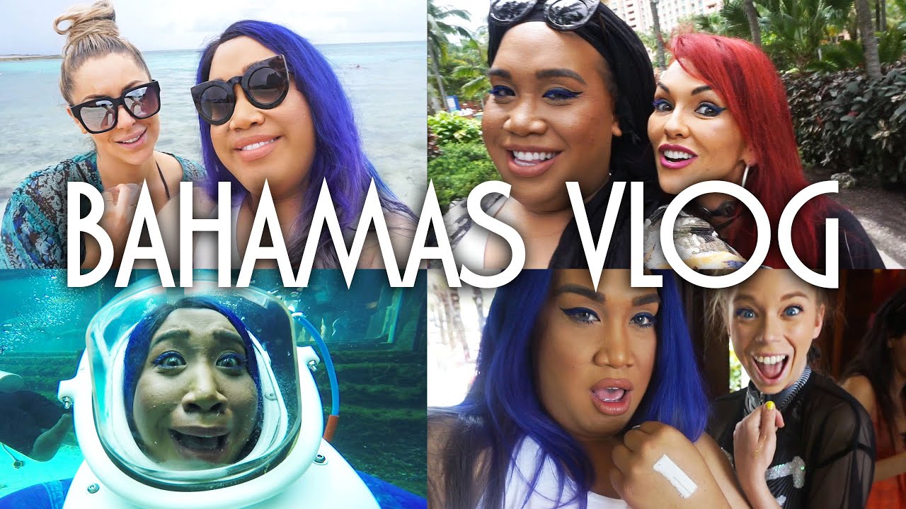 BAHAMAS VLOG AND SWIMMING WITH SHARKS KandeeJohnson Grav3yardgirl Chrisspy PatrickStarrr