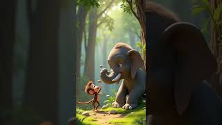 हाथी और बंदर की दोस्ती #comedy #cartoon #shorts