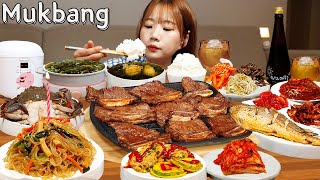 🍱내가 만드는 13찬 'Self 생일상'🍚 LA갈비,간장게장,잡채,전복미역국,생선 집밥먹방 KOREAN HOMEMEAL MUKBANG ASMR EATINGSHOW REALSOUND