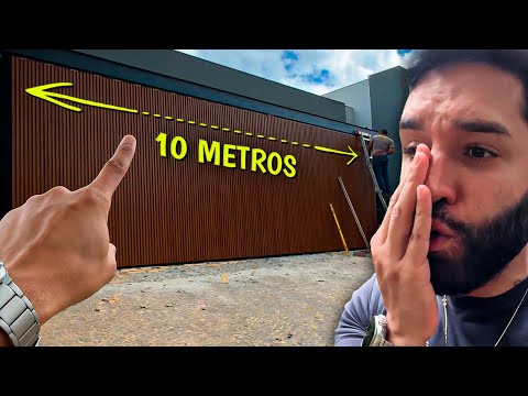 FIZEMOS UM PORTÃO ELETRÔNICO GIGANTE QUE DOBRA NO MEIO 😲 SERÁ QUE VAI FUNCIONAR?