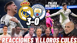 REAL MADRID 3 MANCHESTER CITY 0 - Reacciones y Lloros culés al HAT-TRICK DE FEDE VALVERDE - Resumen 