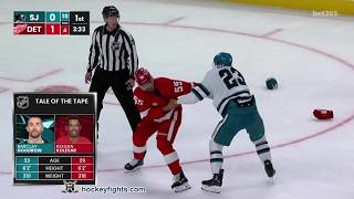 Barclay Goodrow vs Keegan Kolesar | Oct 17, 2026 |  San Jose Sharks at Detroit Red Wings