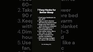 7 Easy Hacks for Better Sleep