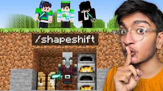 Minecraft Manhunt (1V3) But I Can Secretly SHAPESHIFT..!