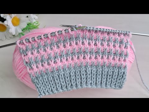 İki şiş kolay örgü yelek model anlatımı ✅️Eays knitting crochet patterns