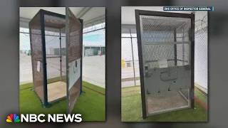 YouTube video thumbnail: DHS Watchdog Report Finds Detainees Were Held in Outdoor Cages at 'Alligator Alcatraz'