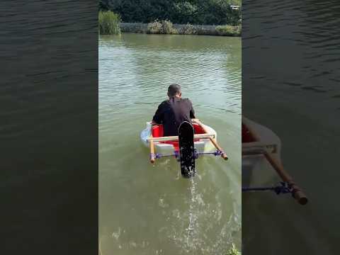 Son Builds “Titanic 2.0” to Ferry His Dad Across the River! 🚤 #facts #ytshorts #trending