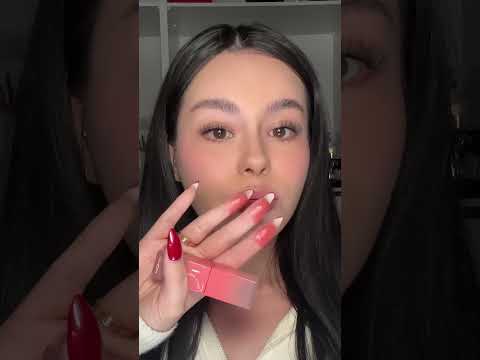 Had to test this transfer proof lipgloss! 💄 - MQNY dewy water glow tint
