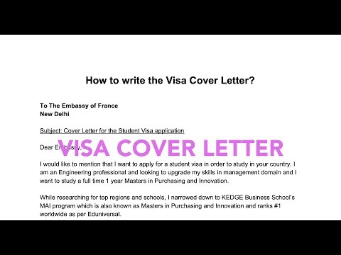 Cover Letter For Visa Application Jobs