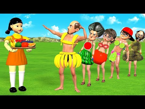 Scary Teacher 3D vs Squid Game  Pick Fruit Get New Dress OR 5 Times Challenge