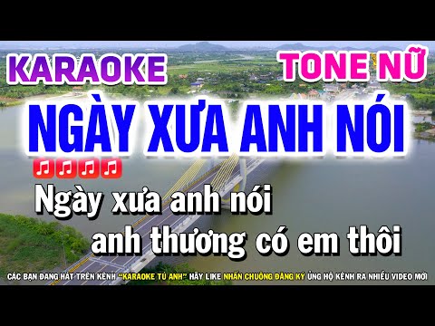 Ngày Xưa Anh Nói Karaoke Tone Nữ Bolero [ G#m ] Nhạc Sống Tú Anh