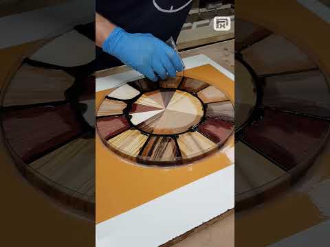 10 Types of Wood + Epoxy Resin 🕰️✨Wooden Clock  #art #handmade #epoxyart  #fxpart