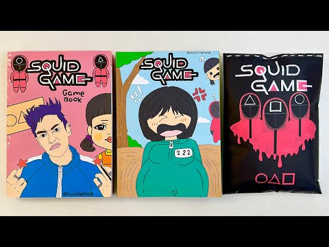 [🔫paper diy🔫] SQUID GAME PAPER PLAY GAME BOOK AND BLIND BAG unboxing! | asmr