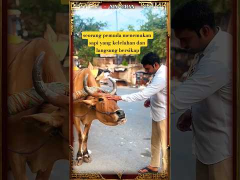 KEBAIKAN HATI PEMUDA KEPADA SEEKOR SAPI #kebaikan #kebaikan #pemudabaik #sapi #humanity