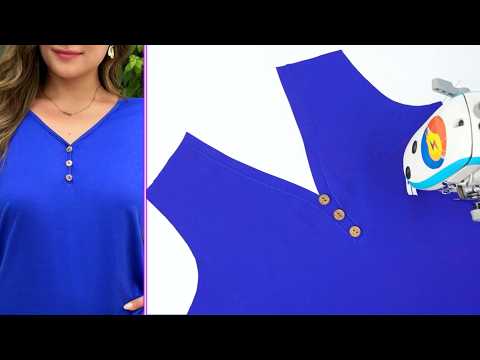 The correct way to cut and sew a blouse neck design like this | Sewing tutorials for beginners