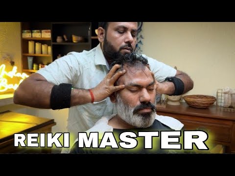 Reiki Master Asmr Head massage therapy to reduce Anxiety Imsomnia with his old school massage style