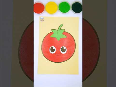 🍅Tomato🍅Sand Painting Art #art #sandart #shorts #tomato #kidsart #sandpainting