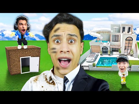 روبلوكس : تحدي بناء افضل بيت واقعي ضد صديقي النوب !!|Roblox Realistic Modern House 😱🔥