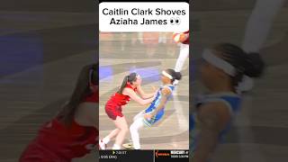 ANGRY Caitlin Clark Pushes Aziaha James TO THE FLOOR 🤬👀 #caitlinclark #wnba