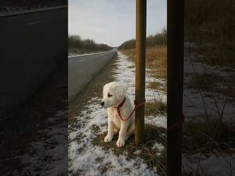 An Elderly Woman Rescues an Abandoned Puppy from the Cold