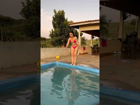 Agora fui liberada pra entrar na piscina