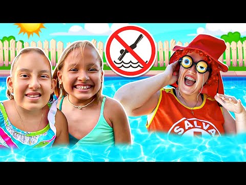 Maria Clara, JP e Amigos se divertem com BRINCADEIRAS NA PISCINA | Pool vídeo for kids