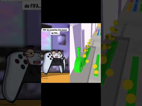 Pov les manette d’un joueur fifa