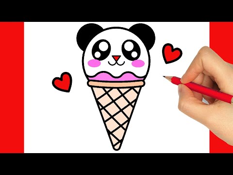 HOW TO DRAW A ICE CREAM KAWAII