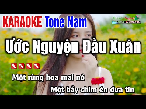 Ước Nguyện Đầu Xuân Karaoke Tông Nam 2022 | Nhạc Sống Thanh Ngân