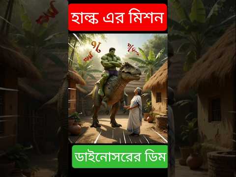 হাল্ক বড় ডিম খাওয়ার জন্য ডাইনোসর আনলো 🤣 #comedy #funny#hulkbangla Dinosaur Egg Hulk vs. Dinosaur