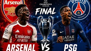 Arsenal vs PSG Champions league final LIVE 5.00pm