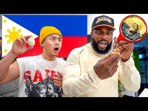 My Black Friend Tries Filipino Balut Egg FOR THE FIRST TIME!