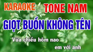 Karaoke Giọt Buồn Không Tên Nhạc Sống Tone Nam - Phối Mới Dễ Hát - Nhật Nguyễn