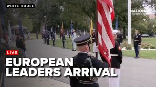 European leaders arrive at the White House for Zelenskyy meeting