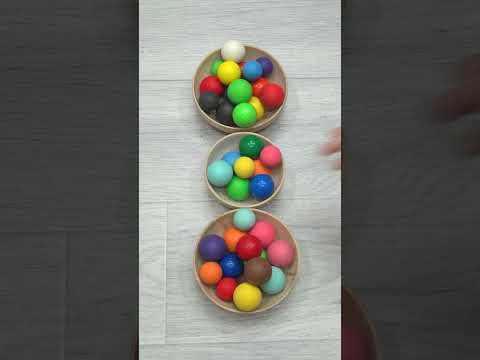 Colored Wooden Balls Beads Bells Oddly Satisfying Video #dominomarble #satisfying