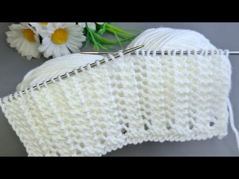 İki şiş kolay örgü yelek model anlatımı ✅️Eays crochet knitting