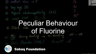 Peculiar Behaviour of Fluorine