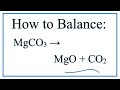 Decomposition Reactions and Balancing Equations