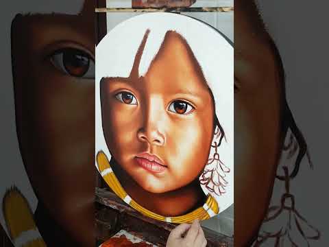 Curso completo de pintura a óleo de rostos indígenas – vem aprender comigo!