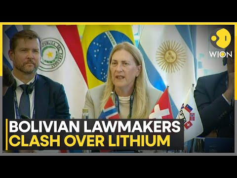 YouTube video thumbnail: Fists Fly in Bolivian Congress; Lawmakers Scuffle Over Bolivia’s Lithium Deals With Russia and China